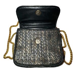 Sondra Roberts Vintage Dual Compartment Crossbody Bag. Brown